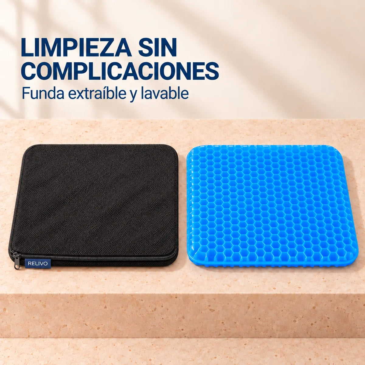 Cojín de gel para asiento Menos dolor al sentarte