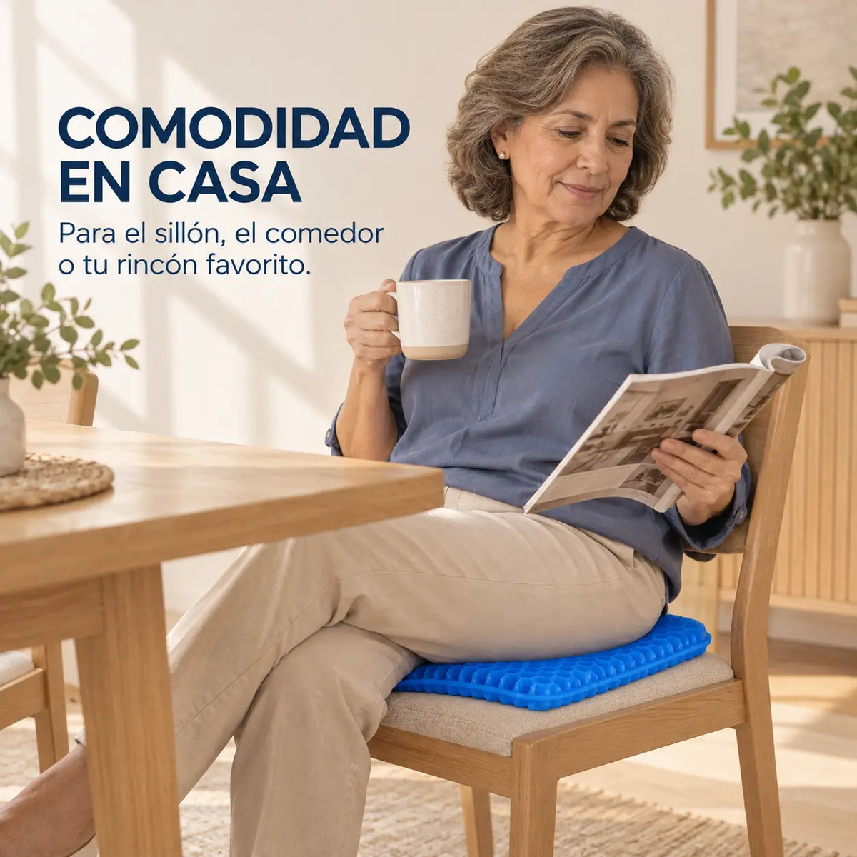 Cojín de gel para asiento Menos dolor al sentarte